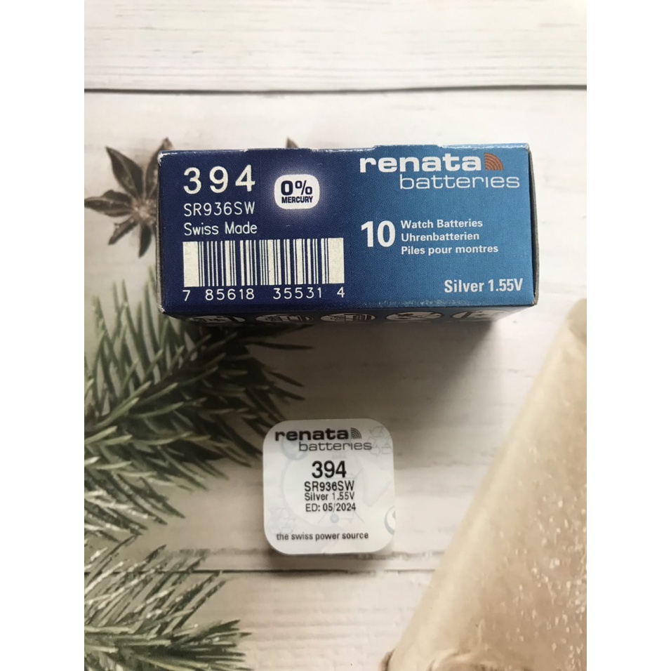 แบตเตอรี่นาฬิกา Renata Swiss ของแท้ Renata 936 394 SR936SW AG9 silver oxide 1.55V - พุพอง 1
