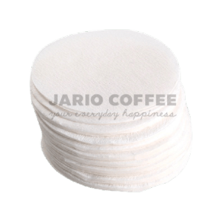 Jario กระดาษกรองกาแฟวงกลม 100แผ่น สำหรับหม้อต้มกาแฟ Moka Pot Paper Filter