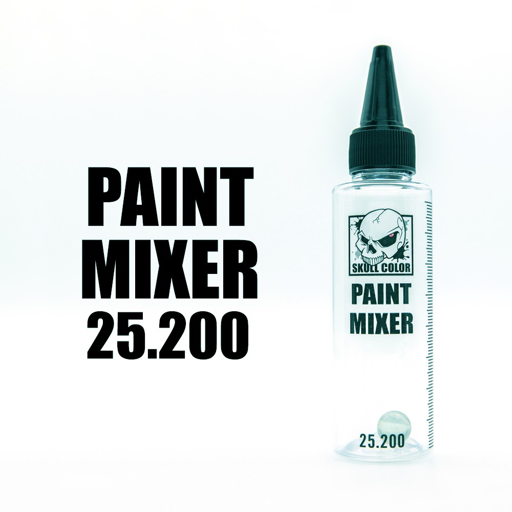 [SKULL COLOR] ขวดเปล่า ผสมสี หรือ ของเหลว Paint Mixer 25.200 [ZEON PLAMO]