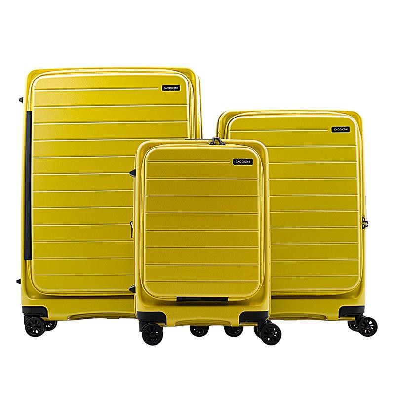 ⛙🖞☟Caggioni กระเป๋าเดินทาง รุ่น Front Pocket (C20022) : สีเหลือง