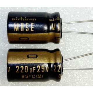 Nichicon MUSE KZ  220uf 25v For Audio Equipment capacitor ตัวเก็บประจุ คาปาซิเตอร์