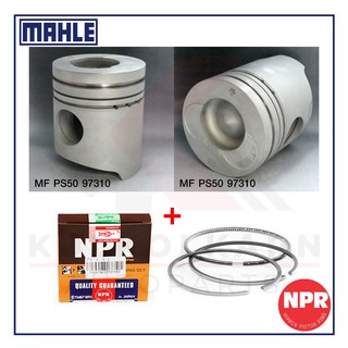 MAHLE ลูกสูบ+แหวน NPR สำหรับ MITSUBISHI TRUCK 11945cc รุ่นเครื่อง 6D24