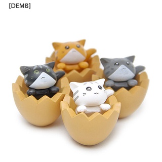 [DEMB] 1PC Cute Mini Resin Cat Egg Fairy Garden Ornaments Micro Landscape Decor Hot Sell