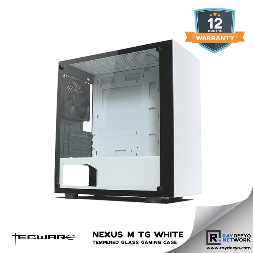 Tecware NEXUS M TG (สีขาว) เคสเกมมิ่งกระจกนิรภัย