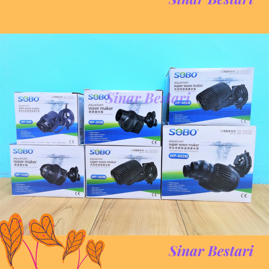 Sobo Wave Maker Aquarium Flow ปั๊มสําหรับ Aeration Circulation WP-50M WP-300M WP-400M WP-800M Ombak 