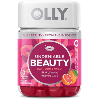 พร้อมส่ง‼️นำเข้าจาก USA💯 วิตามิน Olly Gummy  biotin Undeniable beauty บำรุง ผม ผิว เล็บ  60 ชิ้น