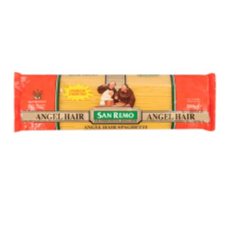 San Remo Angel Spaghetti Pasta Italian Food Noodle Salad 500g.ซานรีโมสปาเก็ตตี้แองเจิลแฮร์ 500กรัม เส้นพาสต้า