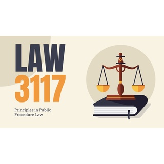 เอกสารคำสอน วิชา หลักวิธีพิจารณาในทางกฎหมายมหาชน LAW3117 / LAW3066