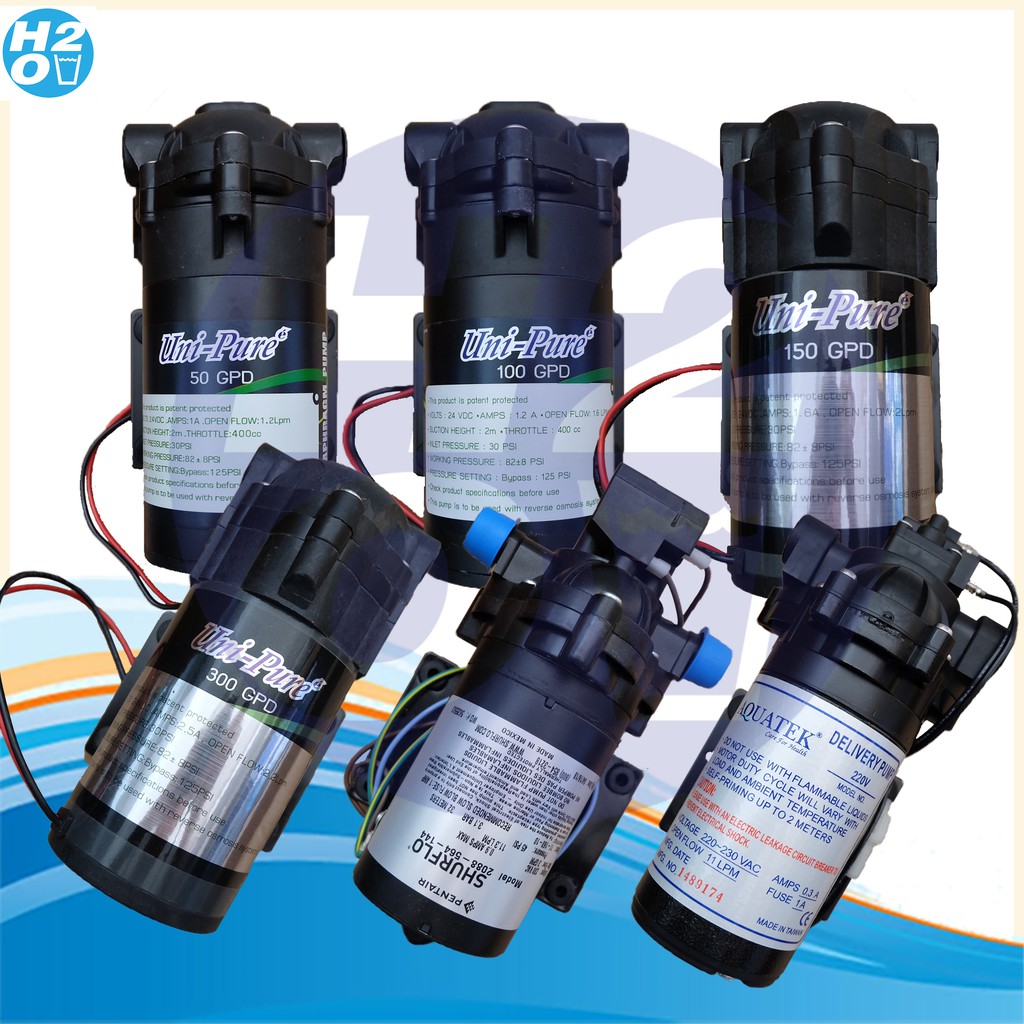 Pump RO ปั๊มเครื่องกรองน้ำ ปั๊มตู้น้ำหยอดเหรียญ ปั๊มอัด ปั๊มจ่าย Unipure Aquatek Treatton พ่นหมอก