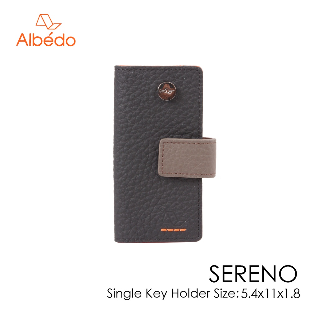 [Albedo] SERENO SINGLE KEY HOLDER กระเป๋าเก็บกุญแจ หนังแท้ รุ่น SERENO - SR01699
