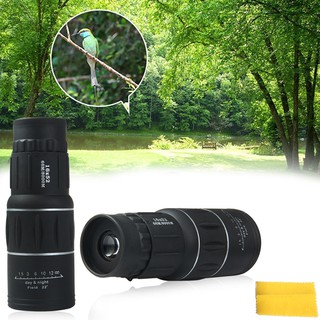 กล้องส่องทางไกลตาเดียว กล้องส่องนก Monocular 16x52 mm 98m/8000m กำลังขยาย 40 เท่า พร้อมขาล๊อคโทรศัพท์มือถือ