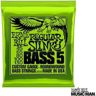 Ernie Ball สายเบส 5 สาย ของแท้ 100 % Made in USA รุ่น Regular Slinky 2836 เบอร์ 45-130 ในราคาที่ถูกที่สุด