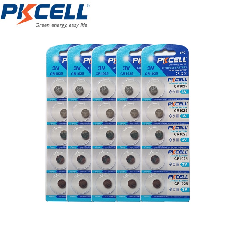 50pcs/10pack CR1025 3V Lithium Button Batteries DL1025 BR1025 KL1025 Cell Coin Lithium Battery For W