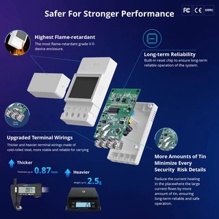 Sonoff Pow Elite 16A / 20A สวิตช์ควบคุม WiFi แบบเรียลไทม์ ใช้พลังงาน ตรวจสอบ eWelink APP สําหรับ Smart Home