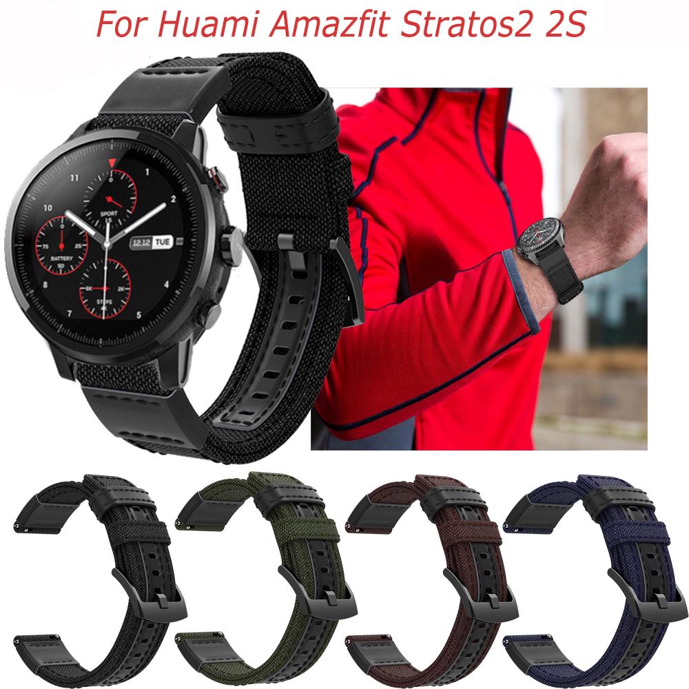 สายนาฬิกาข้อมือไนล่อน 22 มม. สำหรับ Huami Amazfit Stratos 2 2S / Samsung Gear S3