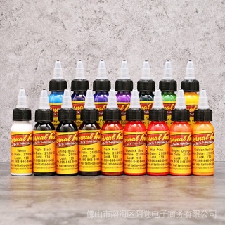 MOKE【Preferred】 1oz 30ml 25 Colors Body Painting Tattoo Ink เม็ดสีแต่งหน้าถาวรเขียนคิ้วอายไลเนอร์สักสีร่างกายนิรันดร์สักหมึกสัก หมึกสัก แบบไดนามิก สําหรับฝึกสักสีหมึกสักลายแท้ tatto ink สีสักลายของแท้ สีสักลาย น้ำหมึกสักลาย