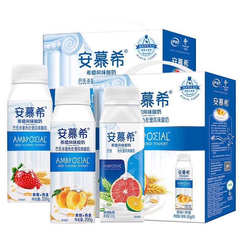 ยกกล่องถูกกว่า!! กรีกโยเกิร์ตพร้อมดื่มเข้มข้นหอมมัน Greek Yogurt AMBROSIAL 伊利安慕希 Malamart