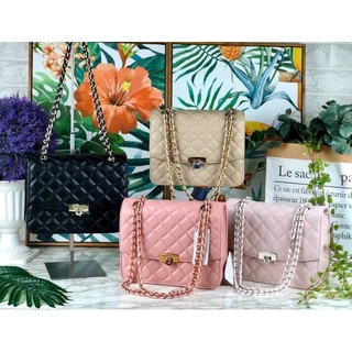 สะพายข้าง Ck รุ่น Quilted Push Loc bag