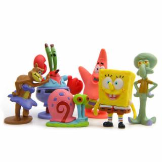 ตุ๊กตาฟิกเกอร์ SpongeBob SquarePants 6 ชิ้น / ชุด