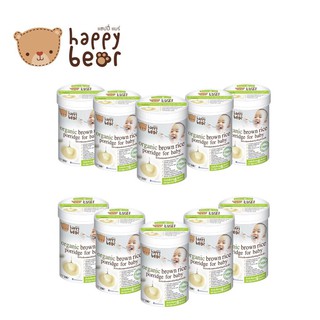 Happy Bear โจ๊กข้าวกล้องออร์แกนิคสำหรับเด็ก 200 กรัม ( 10 กระป๋อง )