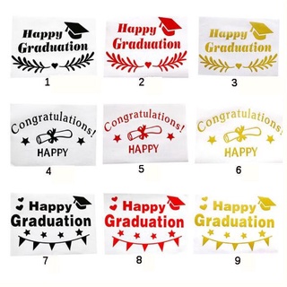 สติกเกอร์ ลาย Happy Graduation Bobo Ball สําหรับตกแต่ง Diy