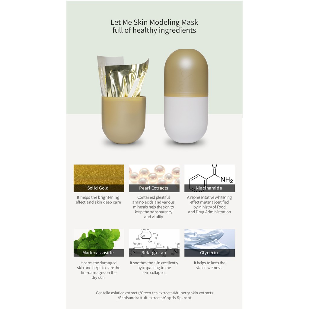 [OFFICIAL]Let Me Skin Ultra H20 Modeling Mask – 2 SET (Gold) Korean ...
