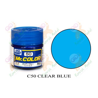 สีสูตรทินเนอร์ Mr.hobby Mr.color C50 Clear Blue Gloss 10ml