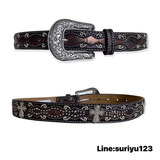 ARIAT Belt เข็มขัดวินเทจงานนอก หนังแท้