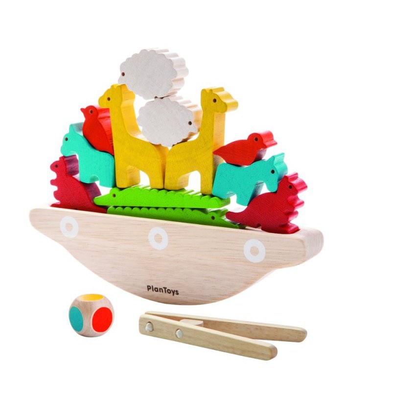 PlanToys ของเล่นไม้ 5136 Balancing Boat เรือสร้างสมดุล เสริมพัฒนาการ สำหรับเด็กอายุ 3 ปี ขึ้นไป