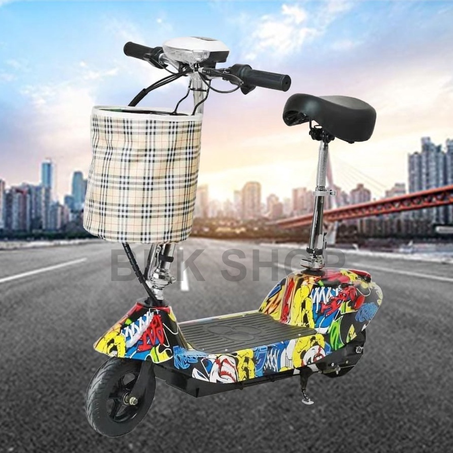 (ใหม่) สกู็ตเตอร์ไฟฟ้า Electric Scooter 24V ไฟหน้า LED E-Scooter ความจุของแบตเตอรี่ 24V20A-24/40A มอ