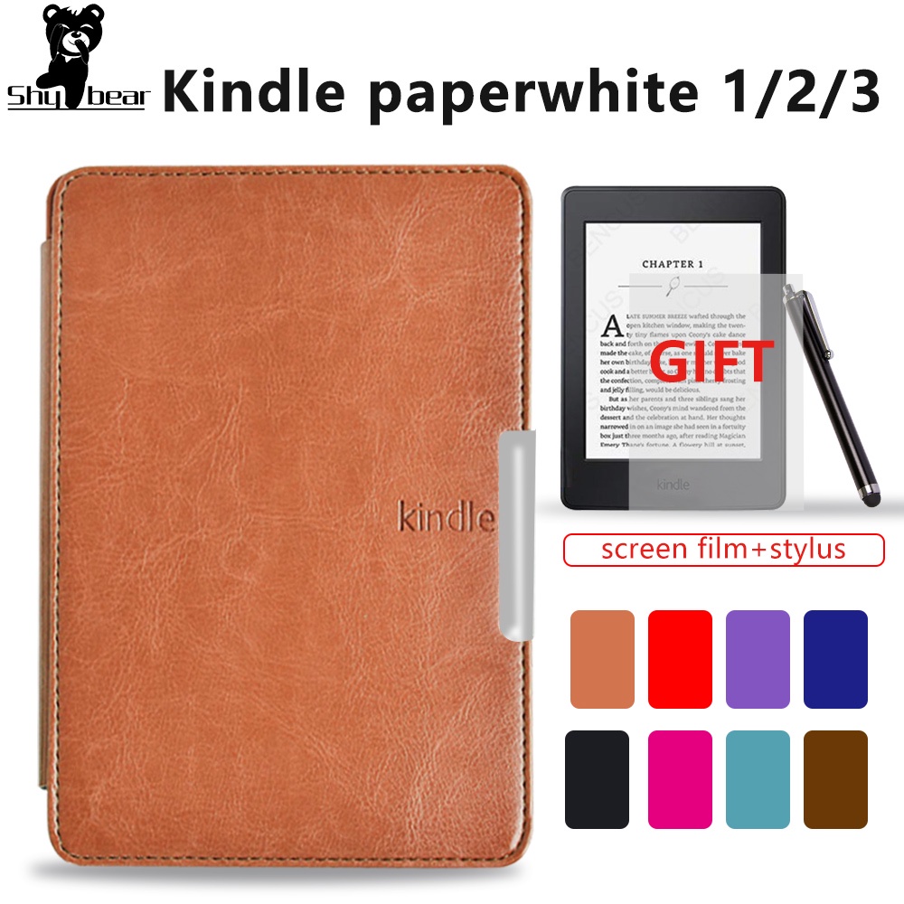 Slim Smart Cover Case for Kindle Paperwhite 3 2 1, Folio PU Leather Paperwhite 2015 Magnetic Funda C