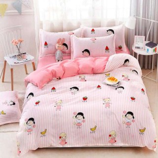 Sweet Kip Bedding ชุดผ้าปูที่นอนขนาด 3.5ฟุต, 5ฟุต, 6ฟุต พร้อมผ้านวมขนาด 180 x 220 เซ็นติเมตร รวม 6 ชิ้น ลายมารูโกะ