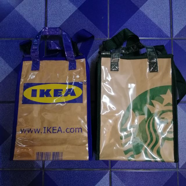 IKEA/สตาร์บัค​ กระเป๋ากระดาษเคลือบ