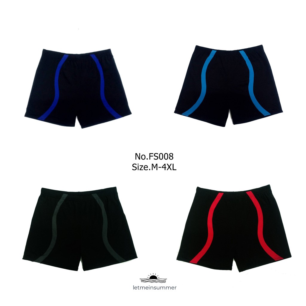 Letmeinsummers กางเกงว่ายน้ำชายขาสั้นมีเชือกผูก FS008