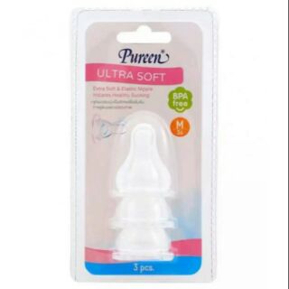 Pureen จุกนม Ultra Soft 3’s Size M (1แพ็ค)
