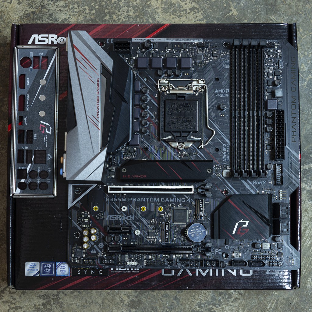 🔥 ASROCK - B365M Phantom Gaming 4 (Intel 1151v2 Gen 8-9) | เมนบอร์ดมือสอง ใหม่เคลมยังไม่โดนไฟ มีประก