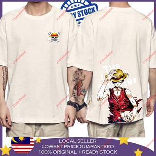 Luffy เสื้อยืด ผ้าฝ้าย 100% พิมพ์ลาย One Piece BAJU PEREMPAUN BAJU LELAKI สําหรับผู้ชาย