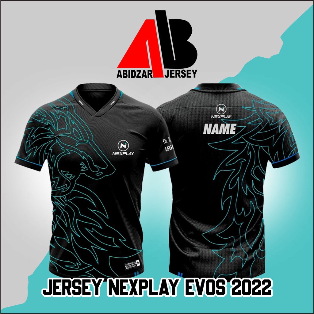 เสื้อกีฬาแขนสั้น ลายทีม Nextplay EVOS S10 Jersey PV NEXPLAY EVOS MYTHIC WOLF 2022 ฟรี Nickname NexplayEvosMPLPHS10