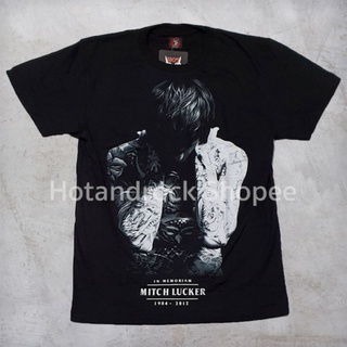 เสื้อยืดโอเวอร์ไซส์เสื้อยืดสีดำวง Suicide Silence Mitch Luker TDM 1420 HotandrockS-3XL