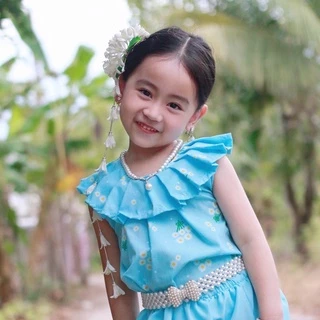 เซตสร้อยมุก ต่างหูหนีบ เครื่องประดับชุดไทยเด็กผู้ใหญ่ ใส่ง่ายไม่เจ็บ