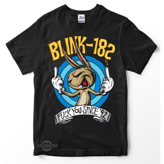 เสื้อยืดคอกลมเสื้อยืด BLINK182 Fxck YOU SINCE 92 Premium Blink 182 สไตล์พังก์ เรียบง่าย sum41fromS-3XL