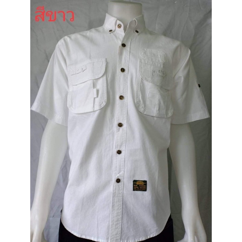 เสื้อ camel trophy แขนสั้น มือ1 สีขาว