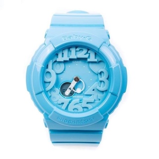 Casio Baby-G สุภาพสตรี Blue Neon Illuminator Digital Watch รุ่น BGA-130-2BDR (Blue)