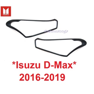 รถตามรูป! ครอบไฟหน้า Isuzu All New D-Max 2016 - 2019 สีดำ อีซูซุ ดีแม็กซ์ ครอบไฟ ฝาครอบหน้า dmax d max ไฟหน้า ครอบแต่งไฟ