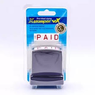 Xstamper  ตรายางหมึกในตัว PAID น้ำหมึกสีแดง