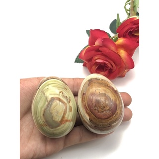 100% Natural Green Onyx Egg / Top High Quality / Healing Reki Meditation Stone / For Home Decoration And Collection.