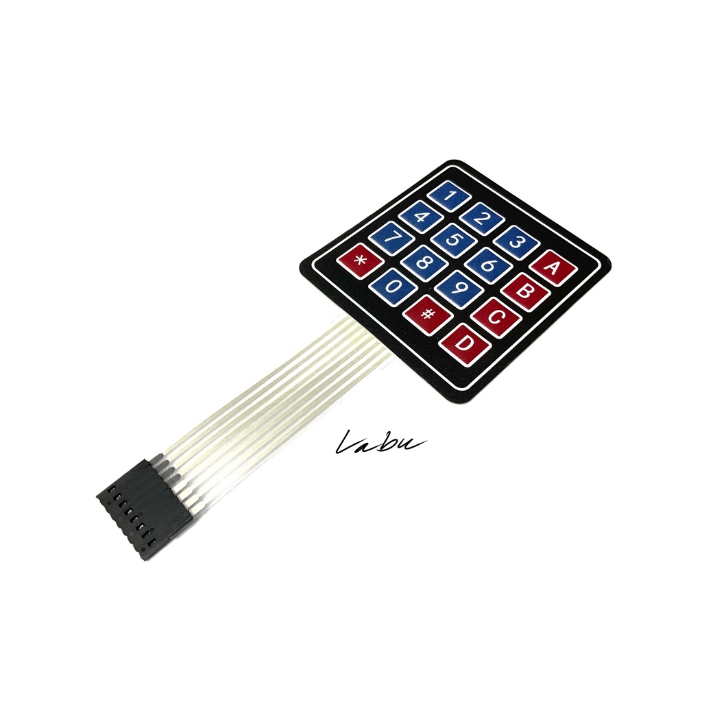 Keypad 4x4 Matrix ปุ่มกด สวิตซ์คีย์ตัวเลขและตัวอักษร Arduino ESP8266 ESP32