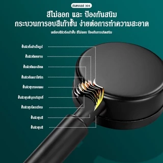 ฝักบัวอาบน้ำ เพิ่มแรงดัน สแตนเลสสีดำ 304 แท้ ฝักบัวแรงดันสูง ฝักบัวอาบน้ำ ไม่มีสนิม ประหยัดน้ำ #B-032