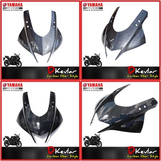 ฝาครอบไฟหน้า R3 NEW  เคฟล่า-สีดำเงา D-Kevlar Duke Shop ครอบไฟหน้า  YAMAHA R3 อะไหล่แท้เบิกศูนย์ เคฟล่าร์ อะไหล่แต่ง R3