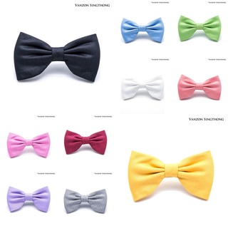 (เก็บโค้ดส่วนลดหน้าร้านลด50฿) Vanzon Singthong หูกระต่าย โบว์ไทสีพื้น ทรงผีเสื้อ Butterfly Bow Tie (AOT031)